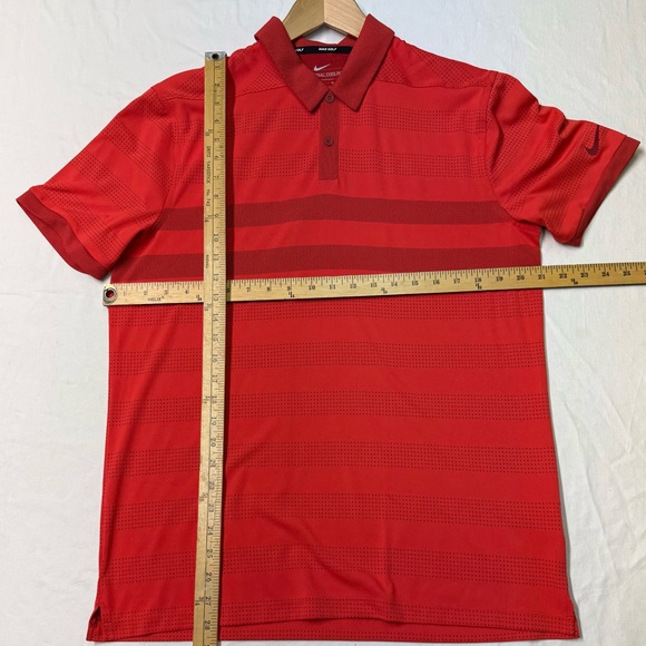 Lot of 4 Nike golf Men’s polo shirts stripped/solid size Medium shorts sleeves - Picture 12 of 16